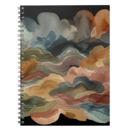 Earthy Abstrakt Watercolor Notebook Notizblock