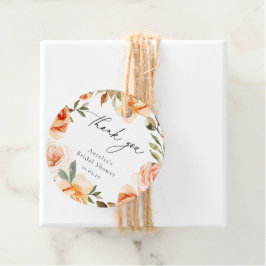 Earthy Autumn Floral Vielen Dank Geschenkanhänger