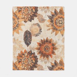 Earthy Autumn Mandala Fleecedecke