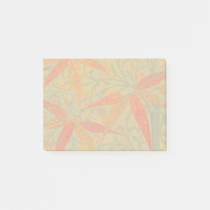 Earthy Bamboo Art Print Orange Post-it Klebezettel