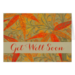 Earthy Bamboo Art Vintag Print Orange