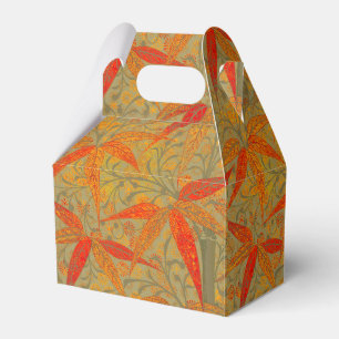 Earthy Bamboo Art Vintag Print Orange Geschenkschachtel