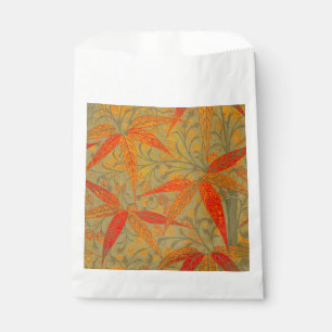 Earthy Bamboo Art Vintag Print Orange Geschenktütchen