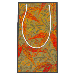 Earthy Bamboo Art Vintag Print Orange Kleine Geschenktüte