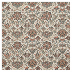 Earthy Bohemisch Floral Fabric Stoff