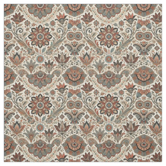 Earthy Bohemisch Floral Fabric Stoff