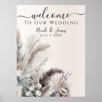 Earthy Bohemisch Floral Feathers Wedding