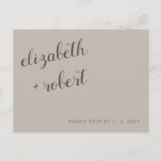 Earthy Boho Minimalistisch Script Calligraphy UAWG Einladungspostkarte (Vorderseite)