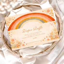 Earthy Boho Rainbow Diapper Raffle Begleitkarte