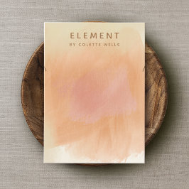 Earthy Boho Terracotta Watercolor Necklace Display Visitenkarte