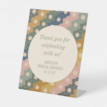 Earthy Boho Vintage Custom Bridal Shower Thank You