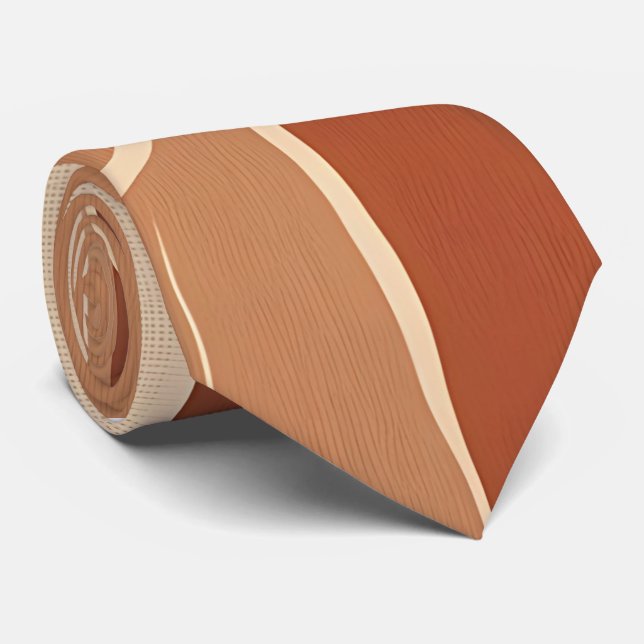 Earthy Boho Wirbel Neck Tie Krawatte (Gerollt)