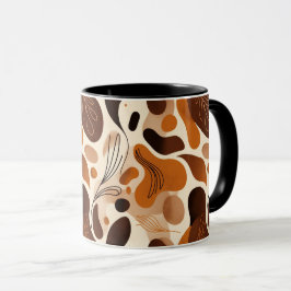 Earthy Botanical Mix Mug – Modern Abstract Design Tasse