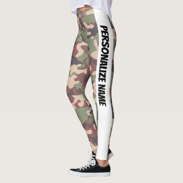 Earthy Brown Camouflage PERSONALIZE Leggings (Links)