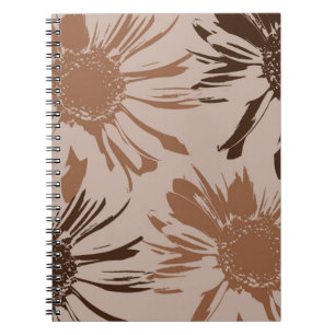 Earthy Brown Gerbera Blume Notizblock