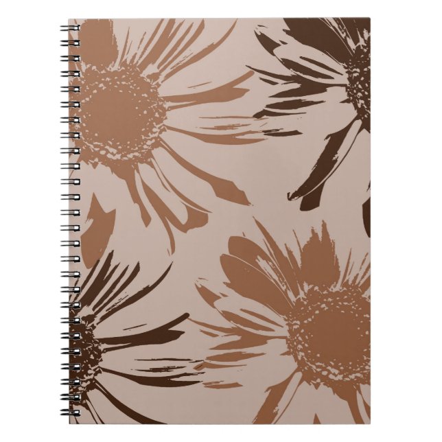 Earthy Brown Gerbera Blume Notizblock (Vorderseite)
