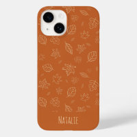 Earthy Brown Herbstlaubs Pattern