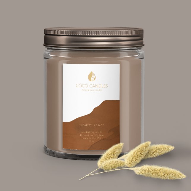 Earthy Candle Product Label Lebensmitteletikett (Von Creator hochgeladen)