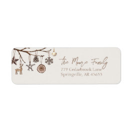 Earthy Christmas Return Address Label