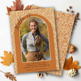 Earthy Cream Tan Floral Boho Land 18. Geburtstag Einladung