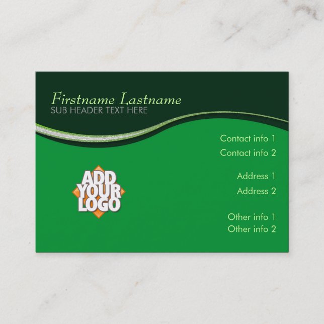 Earthy Curves Business Card Visitenkarte (Vorderseite)