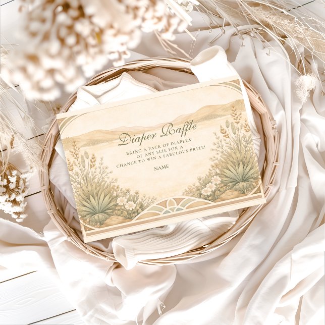 Earthy Desert Meadow Diapper Raffle  Begleitkarte (Von Creator hochgeladen)