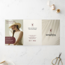 Earthy Elegance Logo Beauty, Wellness-Center Elfen Dreifach Gefaltete Karte