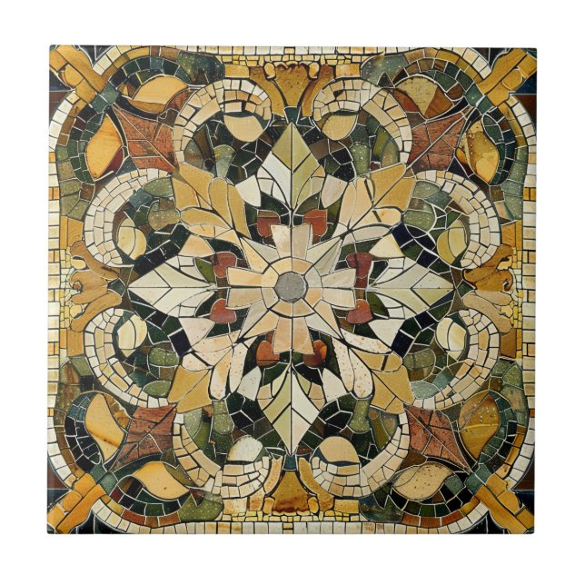 Earthy Elegance Mosaic Fliese (Vorderseite)
