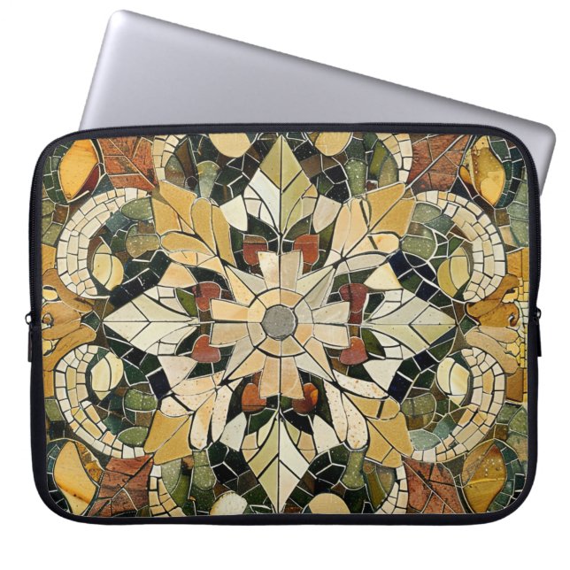 Earthy Elegance Mosaic Laptopschutzhülle (Vorderseite)