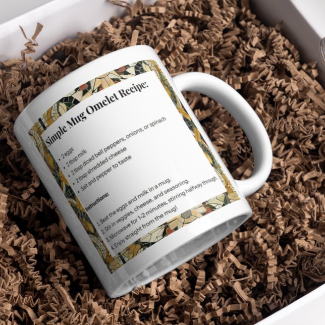 Earthy Elegance Mosaic Omelet Rezept Kaffeetasse (Von Creator hochgeladen)