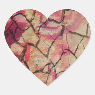 Earthy Elegant Lion: Hakuna Matata Textured Design Herz-Aufkleber