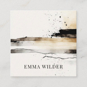 Earthy Ethereal Abstrakt Watercolor Business Card Quadratische Visitenkarte
