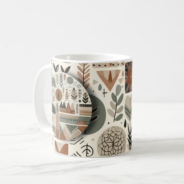 Earthy Ethnic Embrace Kaffeetasse (Vorderseite Links)