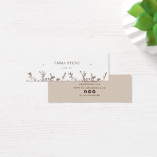 Earthy floral ・ Earring Hoops Stuck Display Card