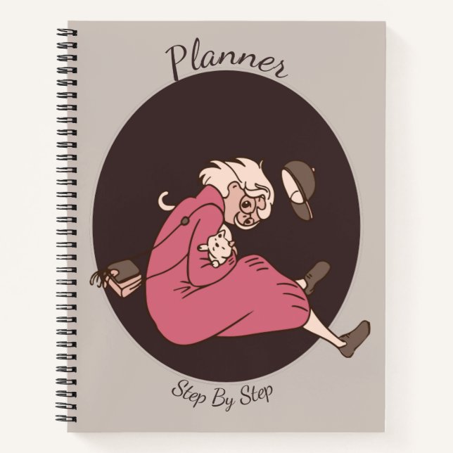 Earthy Floral Pattern Planner Notizbuch (Vorderseite)