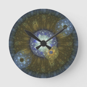 Earthy Fractal Circular Wall Clock Runde Wanduhr