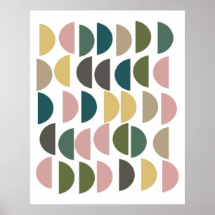 Earthy Geometric Design mit moderner Ästhetik Poster