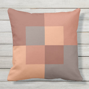 Earthy Geometric Sienna Terracotta Warm Brown Kissen