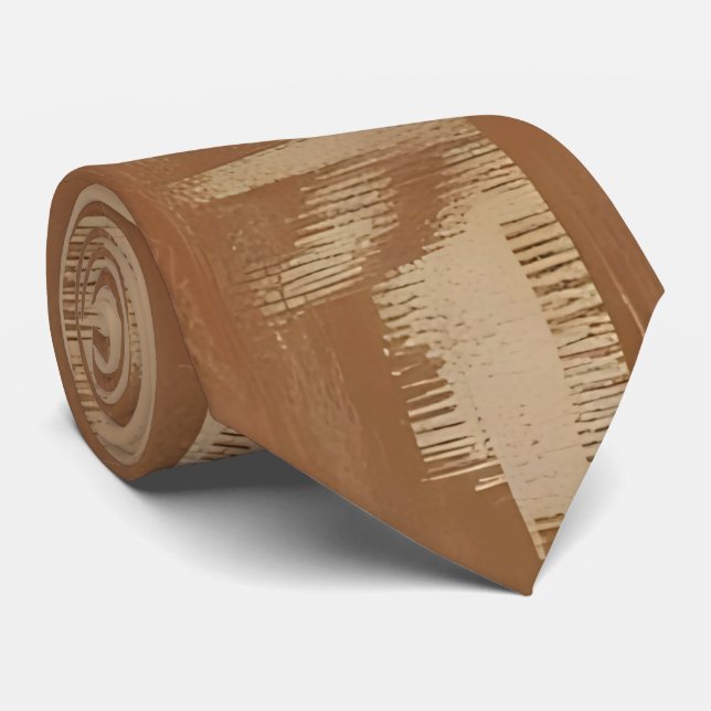 Earthy Geometric Woven Neck Tie Krawatte (Gerollt)