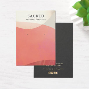 Earthy Gold Terracotta Abstrakt Earring Display