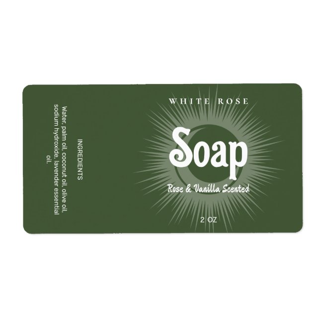 Earthy Green Tone Boho Soap Labels (Vorne)