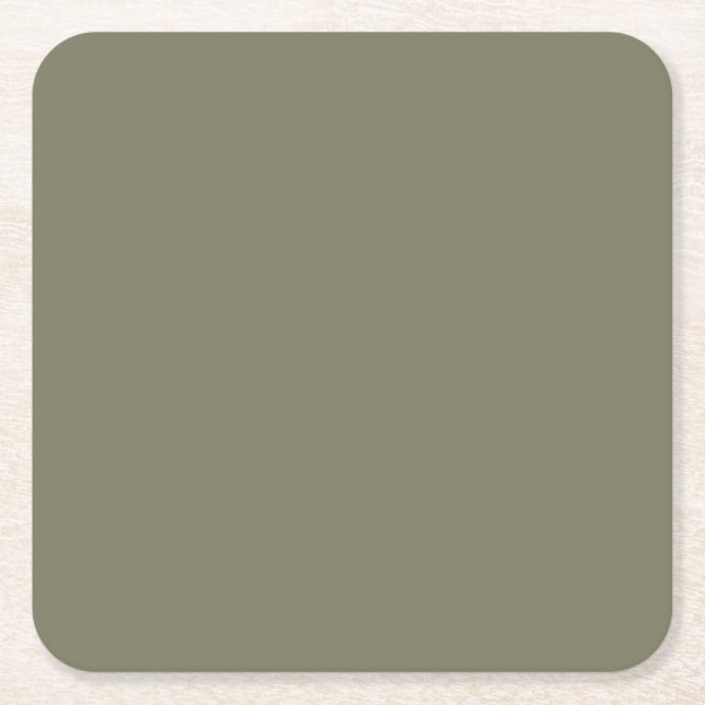 Earthy Green Trending Solid Color Pairs Sage Rechteckiger Pappuntersetzer (Vorderseite)