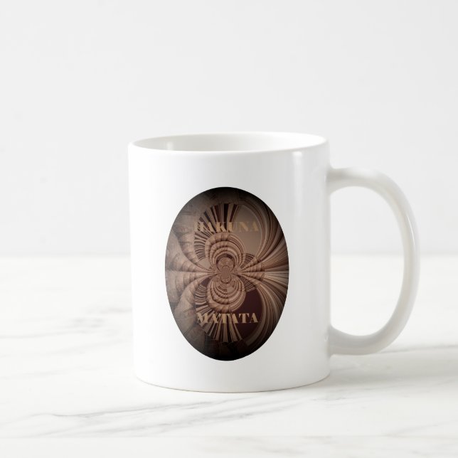 Earthy Hakuna Matata Art Print Kaffeetasse (Rechts)
