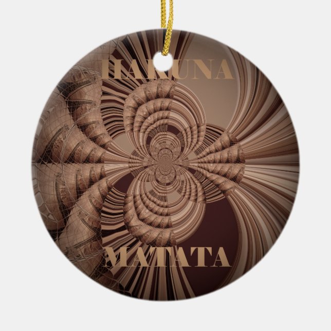 Earthy Hakuna Matata Art Print Keramik Ornament (Vorne)