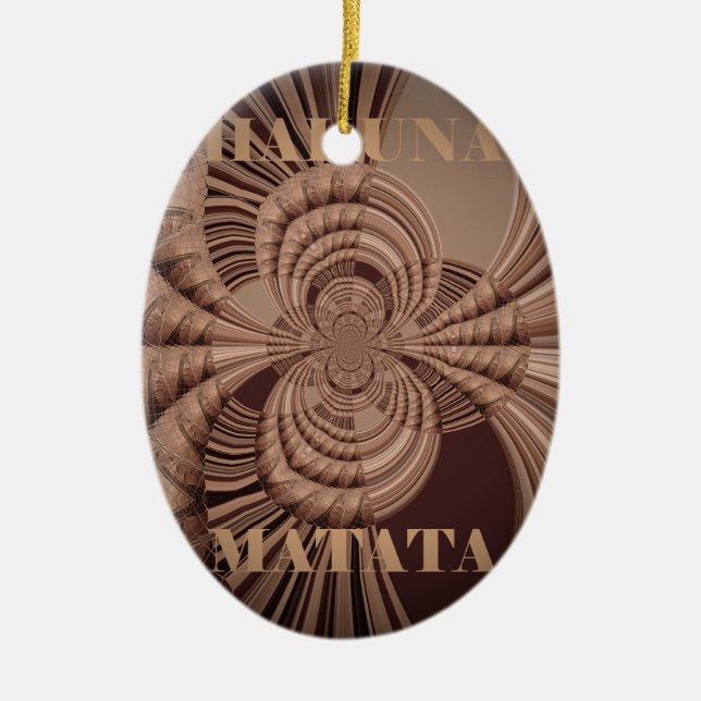 Earthy Hakuna Matata Art Print Keramik Ornament (Vorne)