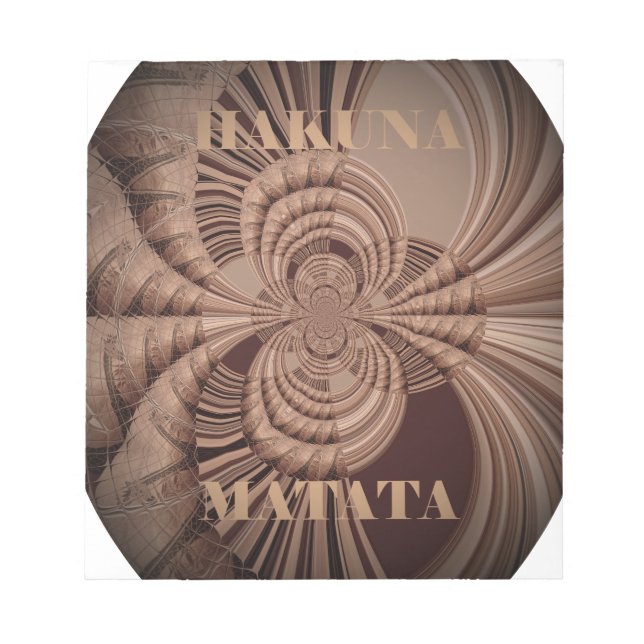 Earthy Hakuna Matata Art Print Notizblock (Vorderseite)