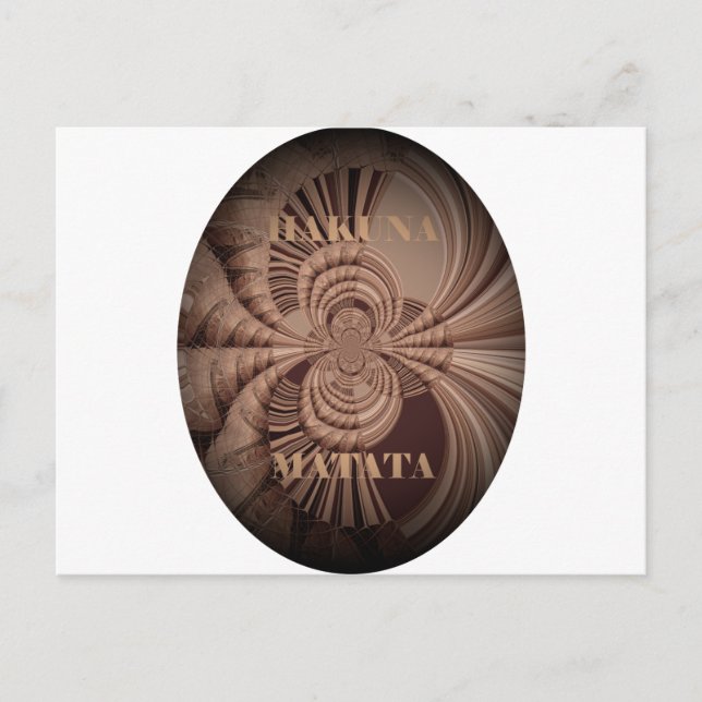Earthy Hakuna Matata Art Print Postkarte (Vorderseite)