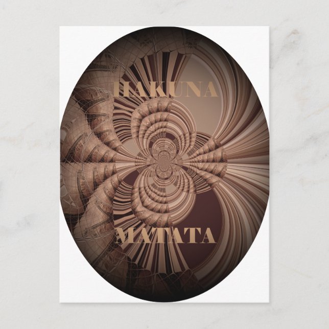 Earthy Hakuna Matata Art Print Postkarte (Vorderseite)