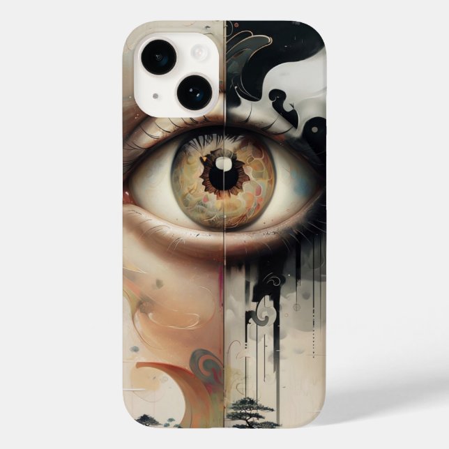 Earthy Human Eye Art iPhone 14 Fall Case-Mate iPhone Hülle (Rückseite)