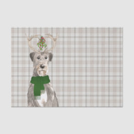 Earthy Kariert und Irish Wolfhound Dog Christmas Seidenpapier